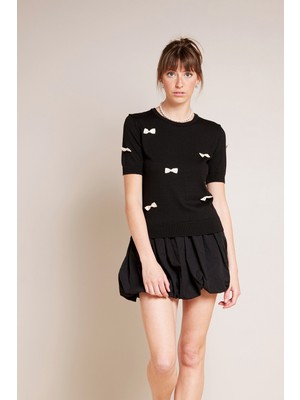 Nisan Triko Kadın Triko Fiyonklu Bluz