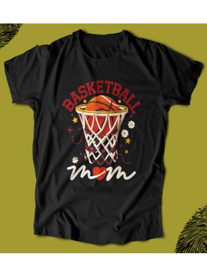 Butişört 'basketball Mom - Basketbol - Nba - Comics'  Baskılı 'regular-Fit' Unisex Tişört