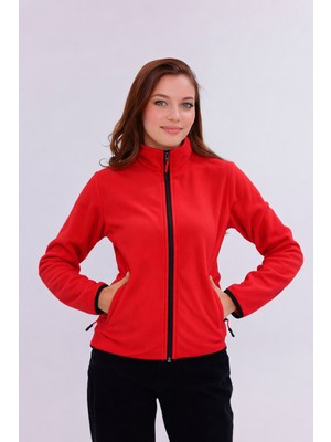 Monox Kadın Slim Fit Tam Fermuarlı Polar Ceket