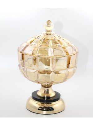 Turtcest Kapaklı Cam Şekerlik