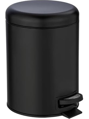 CINARSTORE Pedallı Çöp Kovası Paslanmaz Çelik 5 L. Alassio, Parlak, Parlak Gümüş, 5 Litre, 21 x 24 x 28 cm