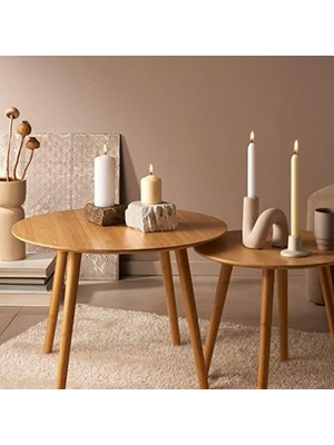 CINARSTORE Fildişi Sütun Blok Mum, 7 Saat Yanma Süreli, 60/40MM (4'lü Paket)