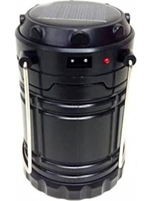 CINARSTORE Solar Şarjlı Güneş Enerjili Fan Kamp Feneri Güneş Paneli Kamp Şarjlı Işıldak USB Şarj