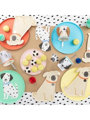 - Pug Plates - Yavru Köpek Tabaklar - 8'li