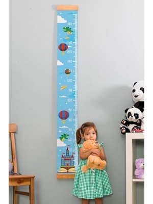 Çocuk Odası Masal Dünyası Duvar Boy Ölçme Cetveli 170X20 cm