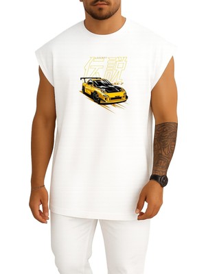Bahriyeli Collection Oversize Mazda Rx7 Efsanesi Göğüs Baskılı Atlet