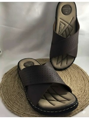 Benitto Kids Apella Yumuşak Deri Hafif Taban Çapraz Erkek Terliği BNT182