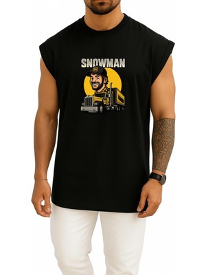 Bahriyeli Collection Oversize Snowman Göğüs Baskılı Atlet