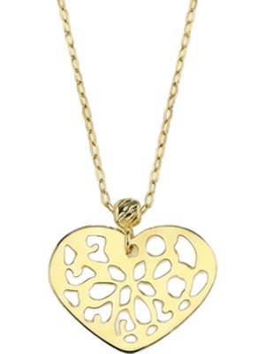 Hakan Mücevherat Kalp 14 Ayar Altın Kolye