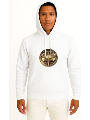 Bahriyeli Collection Kapüşonlu PSALM91 Tanrı Beni Koruyor Göğüs Baskılı Unisex Sweatshirt