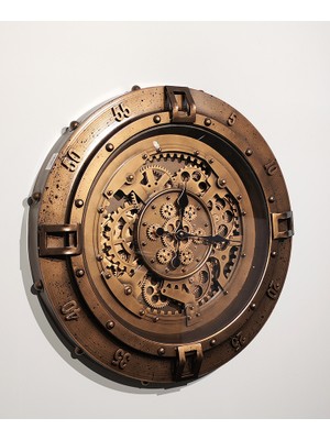 Avensyy Özel Tasarım Metal Çarklı Duvar Saati