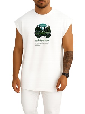 Bahriyeli Collection Oversize Coddiwomple Belirsiz Bir Hedefe Doğru Amaçlı Bir Şekilde Seyahat Etmek Göğüs Baskılı Atlet