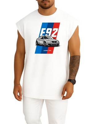 Bahriyeli Collection Oversize E92 Bmw M3 Araba Göğüs Baskılı Atlet