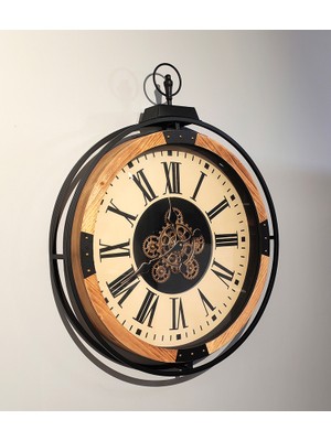 Avensyy Özel Tasarım Metal Çarklı Duvar Saati