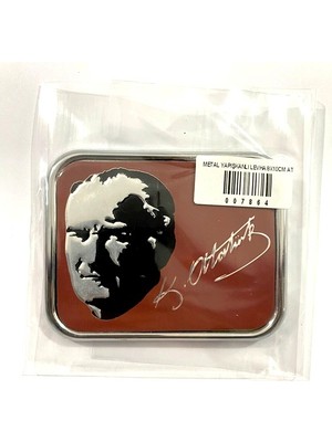 Sahra Metal Yapışkanlı Levha 8X10CM Atatürk ve Imza