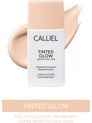 Calliel Renkli Likit Güneş Kremi SPF 50 Tüm Cilt Tipleri İçin Hafif Yapı 50 ml Vegan