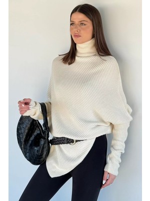 Gülseli Kadın Boğazlı Triko Kazak P-00020200