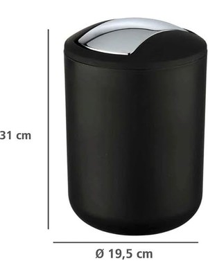 CINARSTORE Çöp Kovası Siyah 20X30 (Brasil Model)