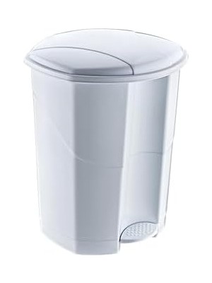 CINARSTORE Pedallı Çöp Kovası 11 Lt Metalik Gri