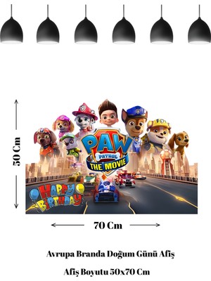 Paw Patrol Temalı Doğum Günü Afişi