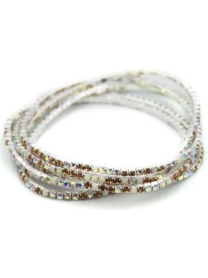 ModaSize 6'lı Lastikli Bileklik - Kahverengi