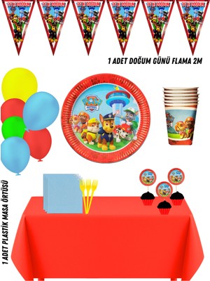 Paw Patrol Ryder 8 Kişilik Doğum Günü Parti Süsleri Seti