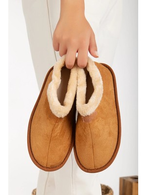 Slipcat Unisex Peluş Içi Yünlü Kışlık Panduf Ev Pandufu