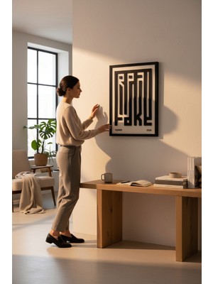 ruven Pinterest Modern Duvar Tablosu 3D Real/fake