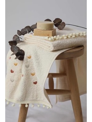 CINARSTORE Favora 2li El Yüz Havlusu 50X90 - Krem