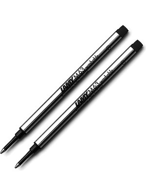 CINARSTORE M63 Siyah Roller Kalem Yedeği 2'li Set