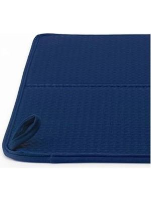 CINARSTORE Bulaşık Kurutma Matı, Bulaşık Kurutma Örtüsü, Kaymaz Taban Emici Bulaşıklık, Katlanır Bulaşık Matı Koyu Mavi