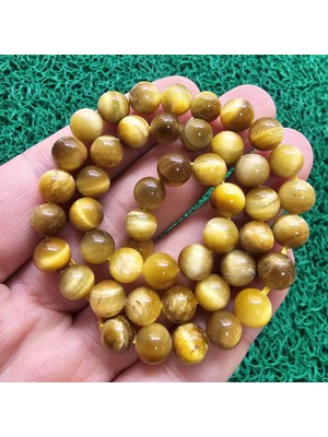 Küre Sarı Kaplan Gözü Taşı 8 mm