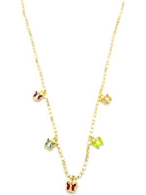 ModaSize Ezme Zincir Charm Kolye - Altın