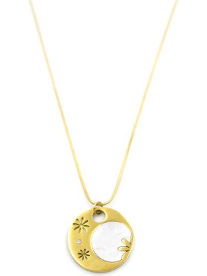 ModaSize Sedef Çiçek Kolye - Altın