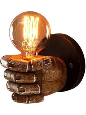 Sağ El Duvar Lambası Aplik Duvar Aydınlatma Ev Bahçe Dekorasyon Açık Kahverengi