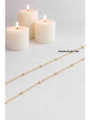 Xuping Jewelry 14 Ayar Altın Kaplama Kararmaz 45 cm Top Zincir Kolye