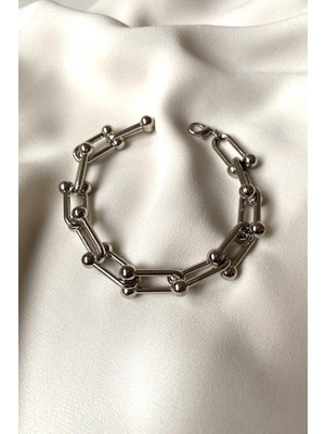 Tuncel Store Blanca Tifany Beyaz Altın Kaplama Bileklik