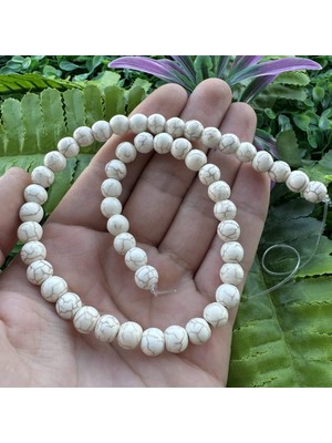 Küre Beyaz Turkuaz Taşı 8 mm