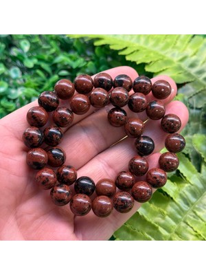 Küre Kahverengi Obsidyen Taşı 10 mm