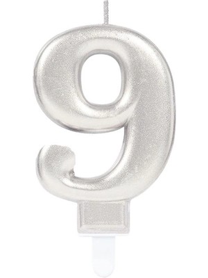 Dinç Store 44 9 Rakam Mum Gümüş Renk DINÇSTORE-4522