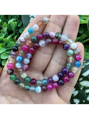 Küre Pembe-Yeşil Mix Akik Taşı 6mm