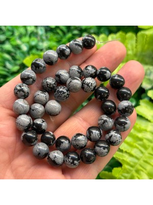 Küre Karlı Obsidyen Taşı 10 mm