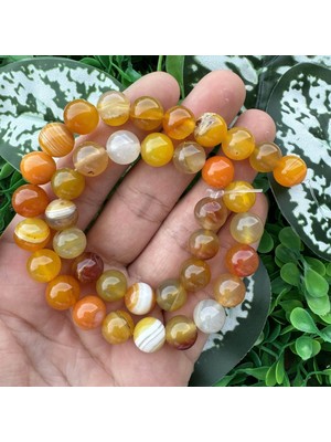 Küre Turuncu-Sarı Akik Taşı 10 mm