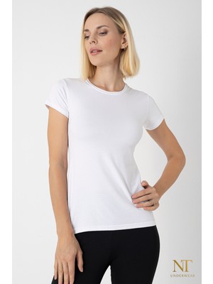 NT Underwear Kadın Bambu Yarım Kol Body – Doğal ve Hafif