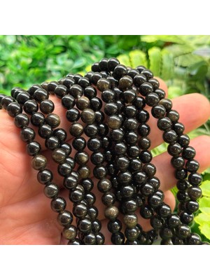 Küre Gold Obsidyen Taşı 6 mm