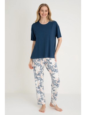 Yumuşak Doukulu Pijama Takımı  -%100 Pamuk