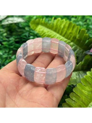 Doğal Akuamarin-Pembe Kuvars Taşı Çakra