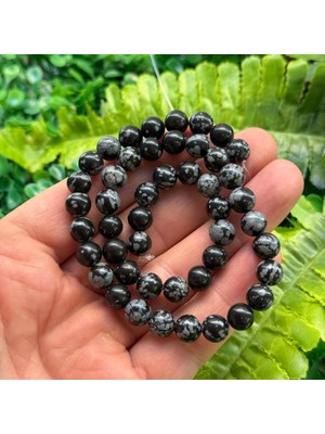 Küre Karlı Obsidyen Taşı 8 mm
