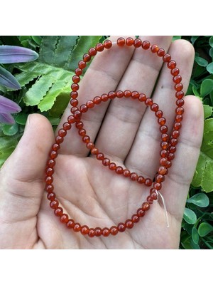 Küre Kızıl Kahve Akik Taşı 4 mm