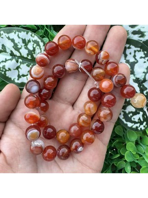 Küre Kızıl Kahve Akik Taşı 10 mm